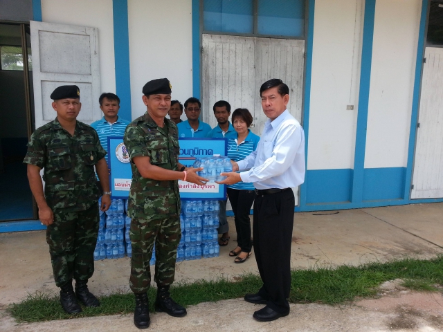 กปภ.สาขาวัฒนานคร สนับสนุนน้ำดื่มให้กับกองกำลังบรูพาอำเภอวัฒนานคร