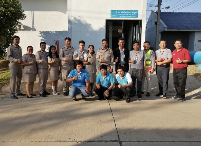 กปภ.สาขาธัญบุรี ให้การต้อนรับบริษัท ไทยน้ำทิพย์ จำกัด ในการเยี่ยมชมสถานีผลิตจ่ายน้ำคลอง 13