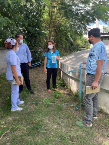 กปภ.สาขาลำปลายมาศลงพื้นที่ตรวจสอบคุณภาพน้ำประปาโรงพยาบาลลำปลายมาศ