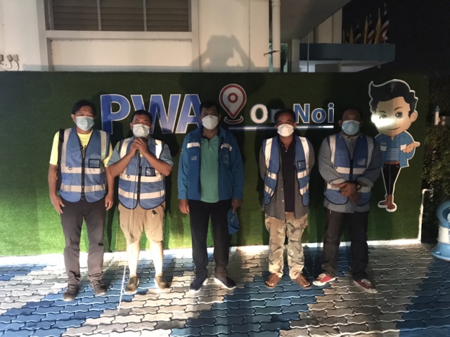 การประปาส่วนภูมิภาคสาขาอ้อมน้อยดำเนินการสำรวจหาท่อแตกท่อรั่วเชิงรุก (ALC) บริเวณซอยสุขาภิบาล2 และบริเวณหน้า ม.มหิดล