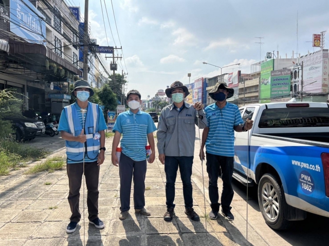 กปภ.สาขาสมุทรสงคราม เร่งสำรวจค้นหาท่อแตกรั่ว เพื่อเพิ่มประสิทธิภาพในการจ่ายน้ำและลดปริมาณน้ำสูญเสีย