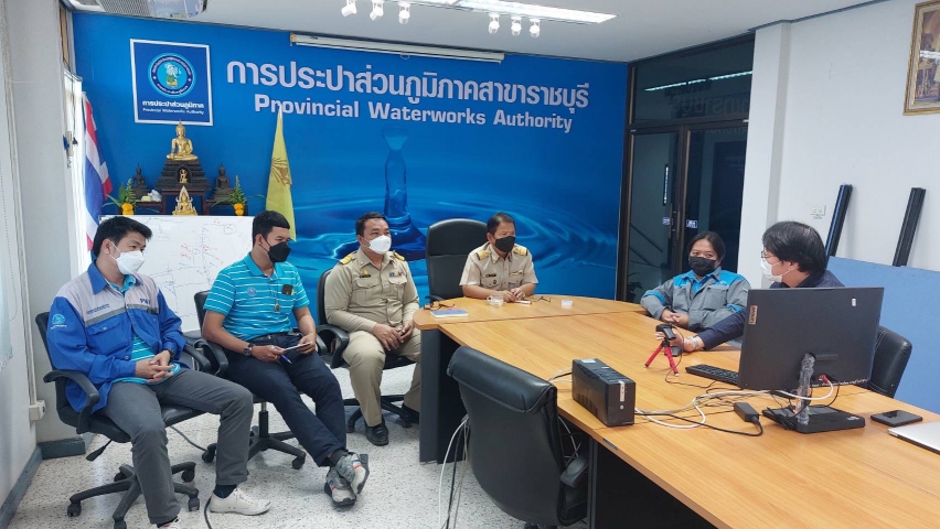 กปภ.สาขาราชบุรี ดำเนินกิจกรรมเพิ่มประสิทธิภาพการจ่ายน้ำและลดน้ำสูญเสียในพื้นที่ ตำบลเกาะพลับพลา