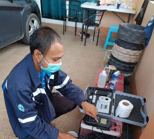 กปภ.สาขาปากพนัง ลงพื้นที่ตรวจสอบคุณภาพน้ำ สร้างความเชื่อมั่นกระบวนการผลิตน้ำประปา ประจำเดือนกุมภาพันธ์ 2566ตามโครงการผู้ใช้น้ำมั่นใจ กปภ.เช็ค ชัวร์