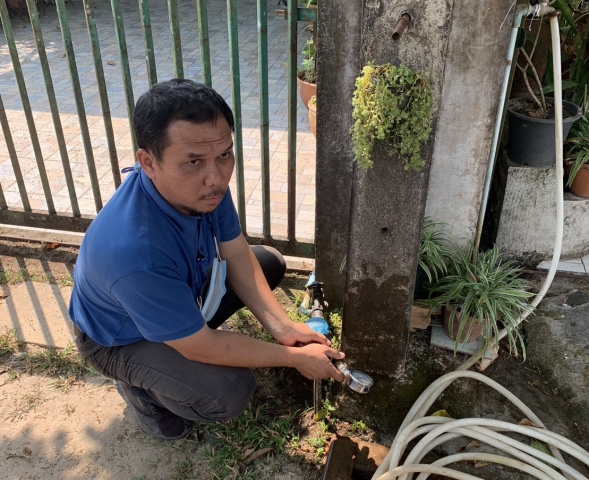 กปภ.สาขาระนอง ลงพื้นที่ตรวจวัดแรงดันน้ำ ตามโครงการ ผู้ใช้น้ำมั่นใจ กปภ.เช็คชัวร์