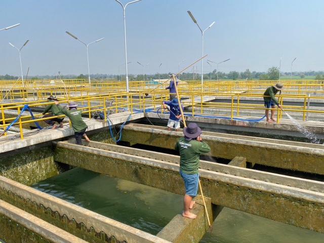 กปภ.สาขาท่ามะกา ดำเนินการล้างถังตกตะกอน ตามแนวทางการดำเนินการโครงการจัดการน้ำสะอาด (WSP) ประจำเดือนมีนาคม 2566 วันที่ 18 และ 19 มีนาคม 2566