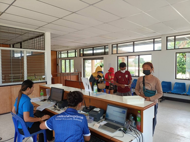 การประปาส่วนภูมิภาคสาขากาญจนดิษฐ์ ออกรับชำระค่าน้ำประปานอกสถานที่ ประจำเดือน เมษายน 2566 ณ สำนักงานดอนสัก เขตจำหน่ายน้ำดอนสัก ถึงเวลา เรามีนัด ทุกวันพุธ