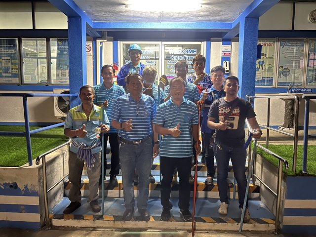 การประปาส่วนภูมิสาขาจันดี ลงพื้นที่เดินสำรวจหาท่อแตก-ท่อรั่ว