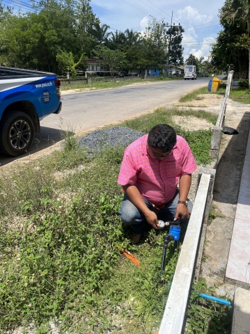 การประปาส่วนภูมิภาคสาขากระบี่ ดำเนินการตามแผนงานบริการและควบคุมน้ำสูญเสีย ตรวจสอบแรงดันน้ำ