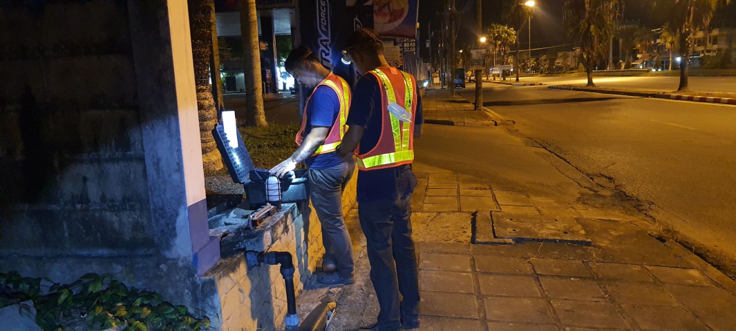 กปภ.สาขาบ้านตาขุน ลงพื้นที่ทำStep Test และหาท่อแตกรั่ว ในพื้นที่แม่ข่ายบ้านตาขุน อำเภอบ้านตาขุน จังหวัดสุราษฎร์ธานี