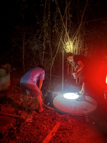 การประปาส่วนภูมิภาคสาขาท่าแซะ ดำเนินการตามแผนลดน้ำสูญเสีย​ บริเวณเขตพื้นที่จำหน่ายน้ำแม่ข่ายท่าแซะ (เนินสันติ) อ.ท่าแซะ จ.ชุมพร