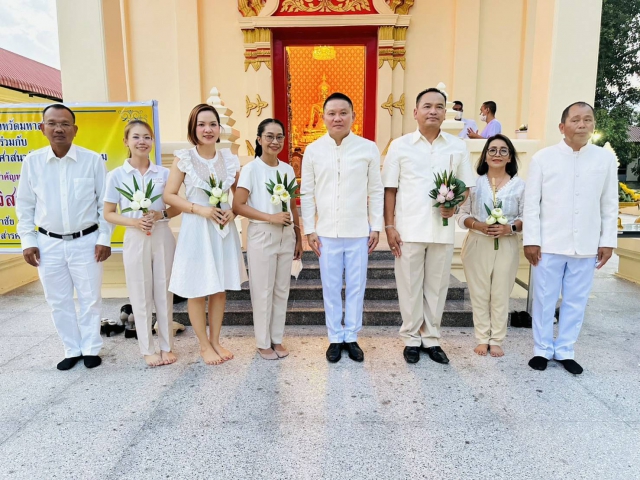 กปภ.สาขามหาสารคาม เข้าร่วมพิธีเวียนเทียน ณ วัดมหาชัย พระอารามหลวง เนื่องในวันวิสาขบูชา