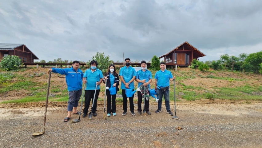 กปภ.สาขาธัญบุรี ร่วมกิจกรรม โครงการ โคก หนอง นา สัปปายะและรมณียสถาน สถานปฏิบัติธรรมสมเด็จพระสังฆราช (อมฺพรมหาเถร)