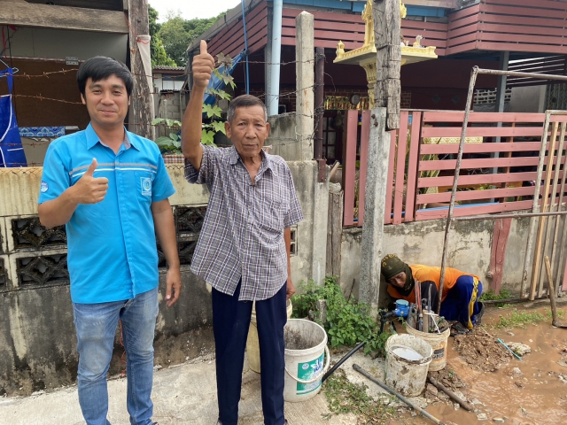 กปภ.สาขากำแพงเพชร ส่ง Mr.ประปา ตรวจสอบท่อรั่วแก้ไขทันใจ สร้างรอยยิ้มให้ลูกค้า