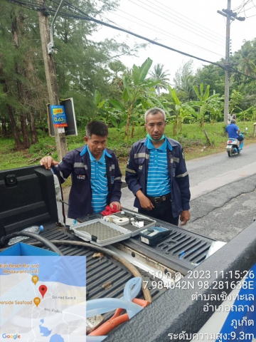 กปภ.สาขาภูเก็ต ดำเนินการตรวจสอบคุณภาพน้ำตามแผน บริเวณ DMA-18 เชิงทะเล-กมลา บางเทา ซ.4 ต.เชิงทะเล อ.ถลาง จ.ภูเก็ต