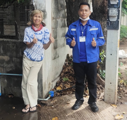 กปภ.สาขากำแพงเพชร ส่งมิสเตอร์ประปาลงพื้นที่แก้ไขปัญหา ลูกค้าประทับใจชื่นชมในงานบริการ