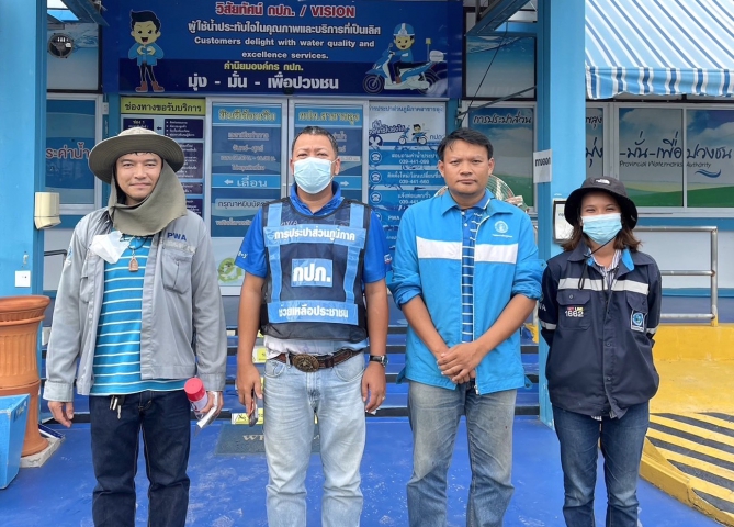 กปภ.สาขาขลุง ออกสำรวจหาท่อรั่วในพื้นที่ตามแผน MM04 จุดซื้อขาย สถานีจ่ายน้ำดงกลาง จ่ายพื้นที่ ต.บ่อ ต.วันยาว (สะพานเวฬุฝั่งซ้าย) บริเวณ ม.5 ต.บ่อ (วัดท่าสอนถึงอนามัยบ่อ)