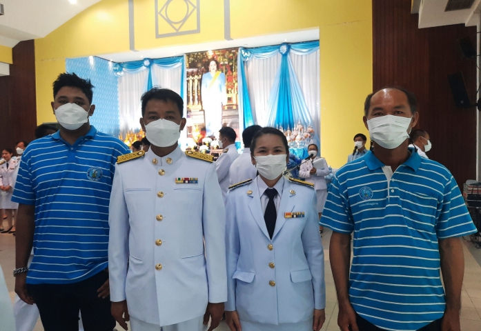 กปภ.สาขาบ้านบึง ร่วมพิธีทำบุญตักบาตรถวายพระราชกุศลและถวายพระพร เนื่องในโอกาสวันเฉลิมพระชนมพรรษา สมเด็จพระนางเจ้าสิริกิติ์ พระบรมราชินีนาถ พระบรมราชชนนีพันปีหลวง