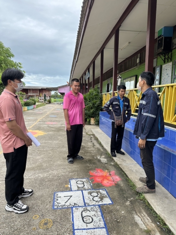 กปภ.สาขาเพชรบุรี ดำเนินงานตรวจสอบท่อรั่วภายใน/ตรวจสอบคุณภาพน้ำโรงเรียนบ้านดอนนาลุ่ม