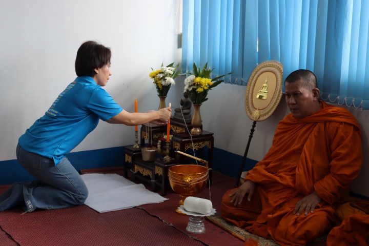 กปภ.สาขาชลบุรี (พ) ทำบุญสร้างกุศล สถานีผลิตน้ำ ประจำปี 2568