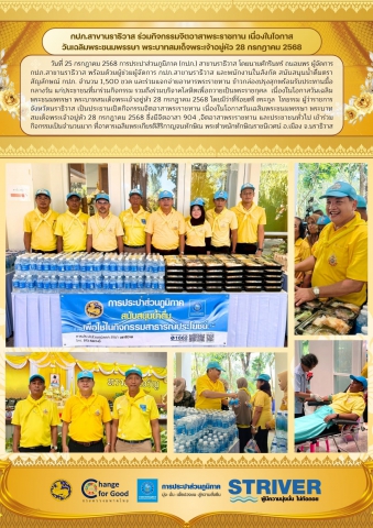กปภ.สาขานราธิวาส ร่วมกิจกรรมจิตอาสาพระราชทาน เนื่องในโอกาส วันเฉลิมพระชนมพรรษา พระบาทสมเด็จพระเจ้าอยู่หัว 28 กรกฎาคม 2568