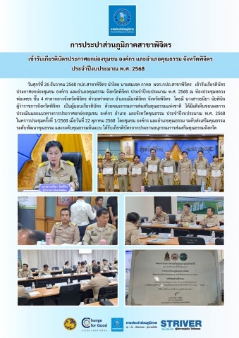 การประปาส่วนภูมิภาคสาขาพิจิตร เข้าร่วมรับมอบเกียรติบัตรประกาศยกย่องชุมชน องค์กร และอำเภอคุณธรรม จังหวัดพิจิตร ประจำปีงบประมาณ พ.ศ. 2568