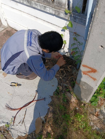 การประปาส่วนภูมิภาคสาขาเพชรบุรี ดำเนินกิจกรรมผูกลวดตีตรามาตร ตรวจสอบและบำรุงรักษามาตรวัดน้ำ