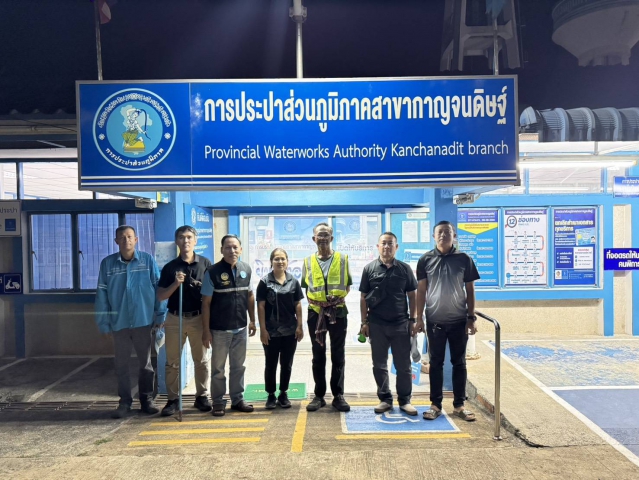 กปภ.สาขากาญจนดิษฐ์  ลงพื้นที่สำรวจเพื่อค้นหาท่อแตก-รั่ว โดยวิธี Step test ในพื้นที่ MM - 12 พลายวาส บริเวณชุมชนตลาดกาญจนดิษฐ์ ต.กะแดะ อ.กาญจนดิษฐ์ จ.สุราษฎร์ธานี ตามแผนปฏิบัติการลดน้ำสูญเสีย