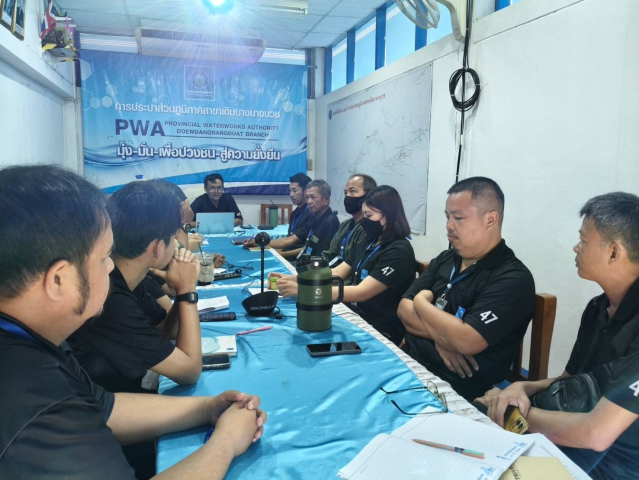 การประปาส่วนภูมิภาคสาขาเดิมบางนางบวช นำโดยนายยุทธนา ต๊ะปินตา ผู้จัดการฯ พร้อม หัวหน้างาน และพนักงานในสังกัด จัดกิจกรรม Morning Talk