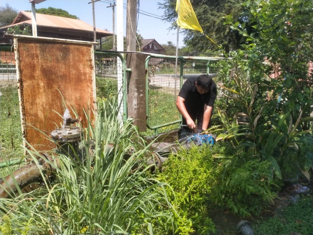 กปภ.สาขามหาสารคาม ดำเนินการตรวจสอบและล้างมาตรวัดน้ำลูกค้ารายใหญ่