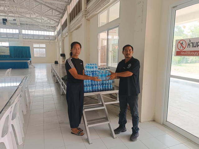 กปภ.สาขาขนอม สนับสนุนน้ำดื่มในกิจกรรมรับบริจาคโลหิตประจำปี 2569