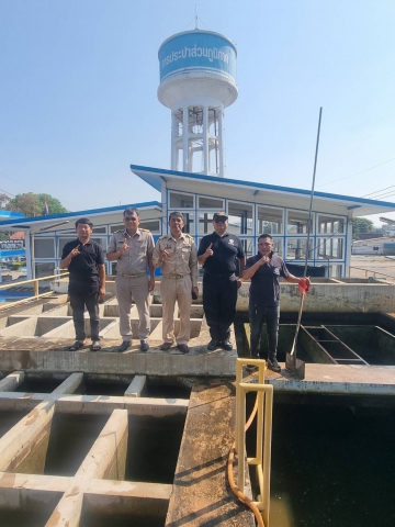 กปภ.สาขากาญจนบุรี ทำกิจกรรมล้างถังตกตะกอน โรงกรองน้ำขนาด 160 ลบ.ม./ชม. สถานีผลิตน้ำแม่ข่ายกาญจนบุรี