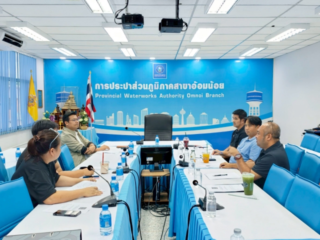 กปภ.สาขาอ้อมน้อย ประชุมติดตามโครงการวางท่อขยายเขตจำหน่ายน้ำ เพื่อความมั่นคงด้านอุปโภค-บริโภค ต.นราภิรมย์ อ.บางเลน จ.นครปฐม