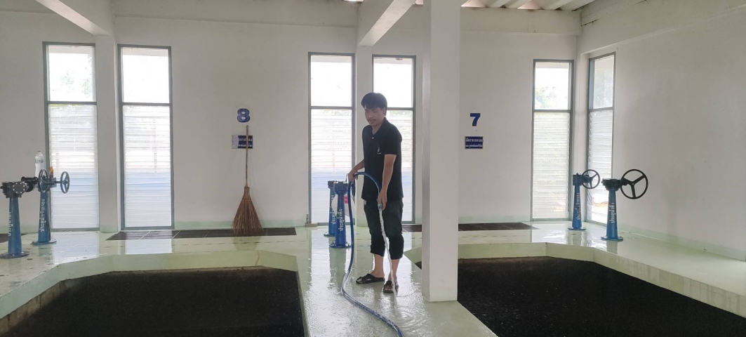 กปภ.สาขากาญจนบุรี ทำกิจกรรม 5ส. และทำความสะอาดพื้นที่ปฏิบัติงาน สถานีผลิต-จ่ายน้ำสำนักงาน กปภ.สาขากาญจนบุรี