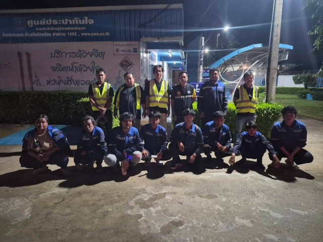 กปภ.สาขาท่ามะกาลงพื้นที่ ทำ Step Test ค้นหาท่อแตกรั่ว