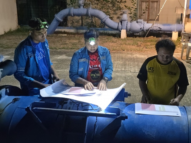 กปภ.สาขาขนอม ลงพื้นที่ปฏิบัติงานลดน้ำสูญเสีย โดยวิธี Step Test mm-03 ตามแผนปฏิบัติการลดน้ำสูญเสีย