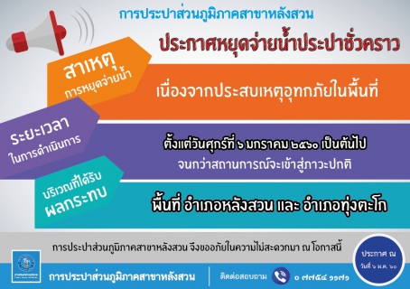 ไฟล์แนบ กปภ.สาขาหลังสวน หยุดจ่ายน้ำประปาชั่วคราว เนื่องจากเหตุอุทกภัย