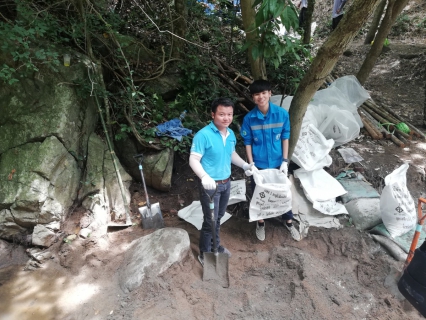 ไฟล์แนบ กปภ.สาขาบ้านบึง ร่วมกิจกรรม CSR สร้างฝายชะลอน้ำ ณ เขาอ่างช้างน้ำ
