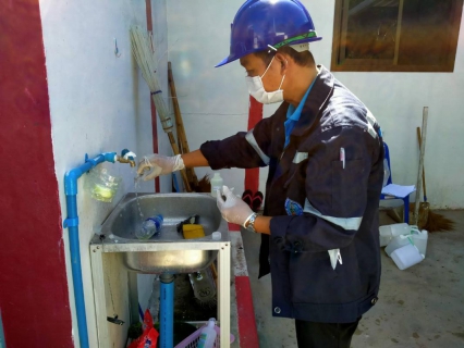 ไฟล์แนบ กปภ.สาขายโสธร  ลงพื้นที่สุ่มตรวจสอบ ค่าคลอรีนคงเหลือปลายท่อเพื่อสร้างความมั่นใจให้กับลูกค้า ในช่วงสถานการณ์การแพร่ระบาดของเชื้อไวรัส COVID