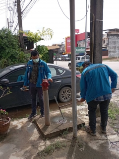 ไฟล์แนบ การประปาส่วนภูมิภาคสาขาหลังสวน  ตรวจสอบวัดแรงดันน้ำที่เหมาะสมตามมาตรฐานให้บริการของ กปภ.