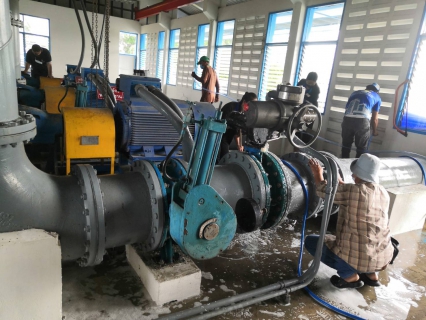 ไฟล์แนบ การประปาส่วนภูมิภาคสาขาบางปะกงจัดกิจกรรมทำความสะอาดสถานีสูบน้ำดิบบางบ่อ