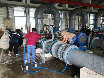ไฟล์แนบ การประปาส่วนภูมิภาคสาขาบางปะกงจัดกิจกรรมทำความสะอาดสถานีสูบน้ำดิบบางบ่อ