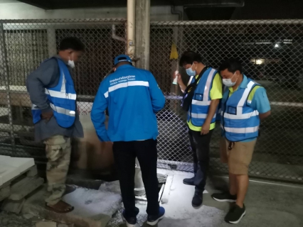 ไฟล์แนบ เจ้าหน้าที่ดำเนินการสำรวจหาท่อแตก