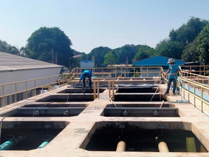 ไฟล์แนบ กปภ.สาขากาญจนบุรี ล้างถังตกตะกอนโรงกรองน้ำ 