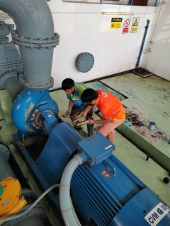 ไฟล์แนบ กปภ.สาขาสมุทรสงคราม ดำเนินการบำรุงรักษาเครื่องสูบน้ำ ณ สถานีจ่ายน้ำสำนักงานประปา
