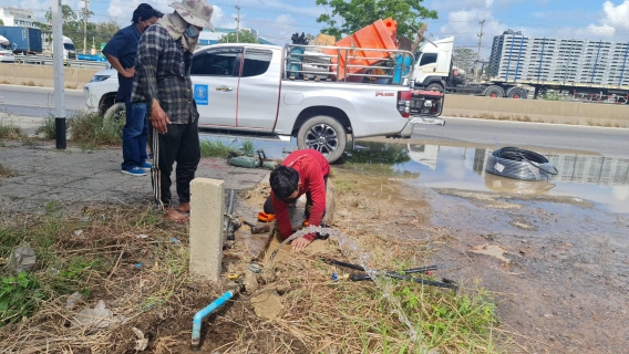 ไฟล์แนบ กปภ.สาขาสมุทรสาคร ลงพื้นที่สำรวจหาท่อแตกรั่ว นำน้ำสูญเสียกลับมาเป็นน้ำจำหน่าย ตามนโยบายผู้ว่าการ กปภ.