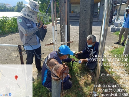 ไฟล์แนบ กปภ.สาขาภูเก็ต ร่วมกับบริษัท เอเชีย อินฟราสตรักเชอร์ แมเนจเม้นท์ (ประเทศไทย) จำกัด (โครงการจัดการลดน้ำสูญเสีย) ลงพื้นที่ตรวจวัดแรงดันน้ำบริเวณซอยสวนผีเสื้อสามกอง ต.รัษฎา อ.เมืองภูเก็ต