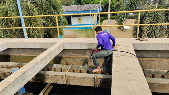 ไฟล์แนบ กปภ.สาขากาญจนบุรี ล้างถังตกตะกอนโรงกรองน้ำ ประจำเดือน เมษายน 2565 