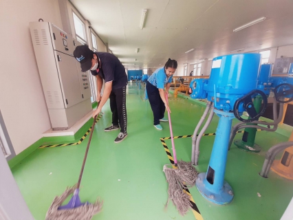 ไฟล์แนบ กปภ.สาขาราชบุรี ดำเนินกิจกรรมโครงการ Big Cleaning Day ณ สถานีผลิตน้ำเขางู