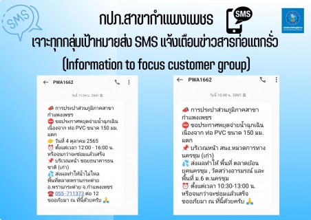 ไฟล์แนบ กปภ.สาขากำแพงเพชร ต่อยอด พัฒนาปรับปรุงกระบวนการทำงานจุดประกายความคิดสู่นวัตกรรม Information to Focus Group Customer 