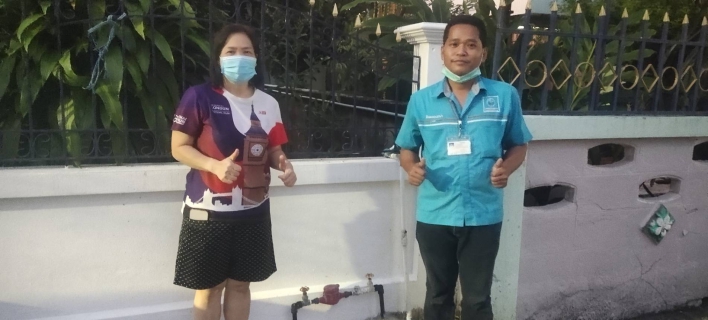 ไฟล์แนบ กปภ.สาขากำแพงเพชร ส่ง Mr.ประปา ตรวจสอบน้ำไม่ไหล แก้ปัญหาทันใจ พร้อมให้คำแนะนำ
